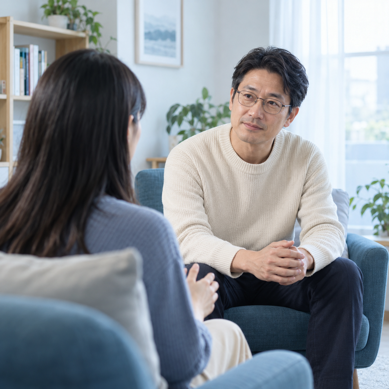 助人專業工作者進行生涯對談情境